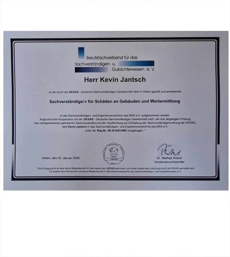 Zertifikat-Bausachverständiger-Bauschäden-Jantsch-DESAG